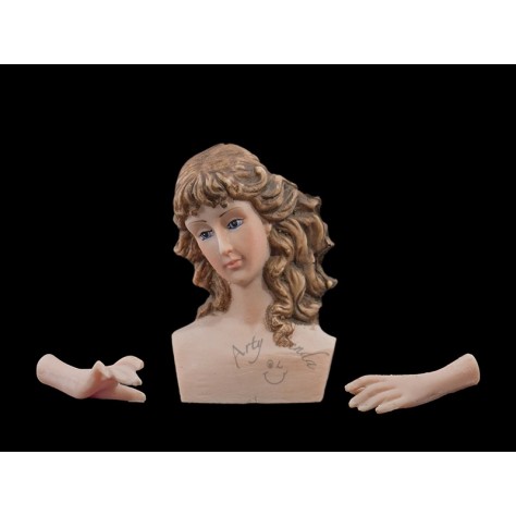 Angel capul 30 cms en resina italiana