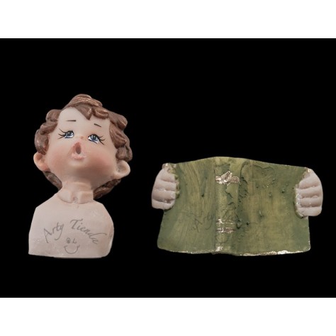 Monaguillo libro 20 cms en resina italiana