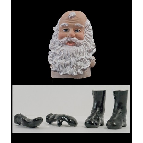 Papa noel 35 cms en resina italiana