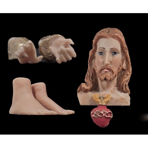 Sagrado Corazón de Jesús 25 cms en resina italiana