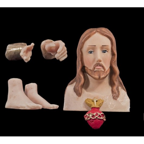 Sagrado Corazón de Jesús 30 cms en resina italiana