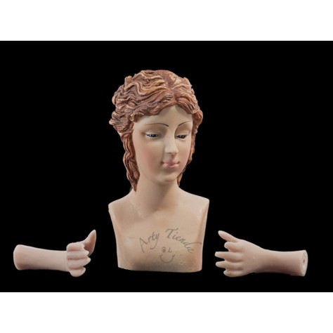 Virgen crespa 50 cms en resina italiana