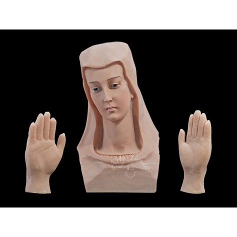 Virgen gigante caridelgada 50 cms en resina italiana