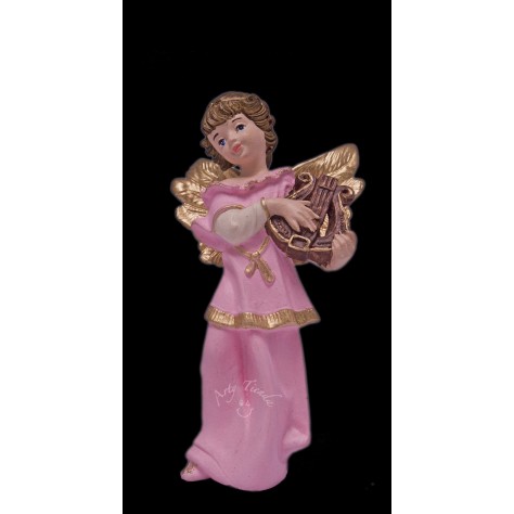 Angel musical bulto en resina nacional