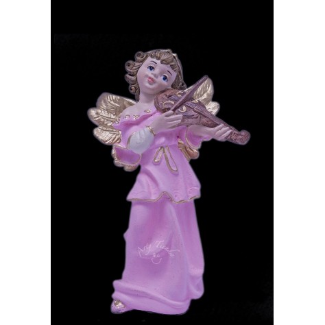 Angel musical bulto en resina nacional