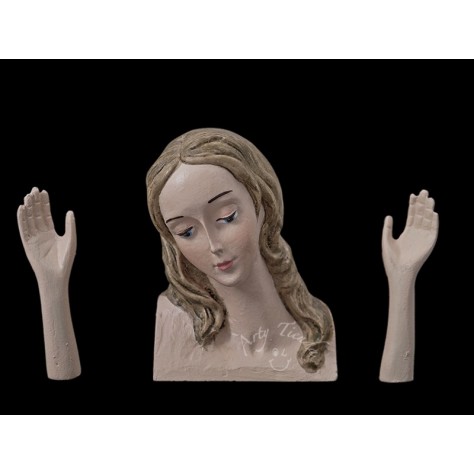 Virgen Carmen sin manto en resina nacional