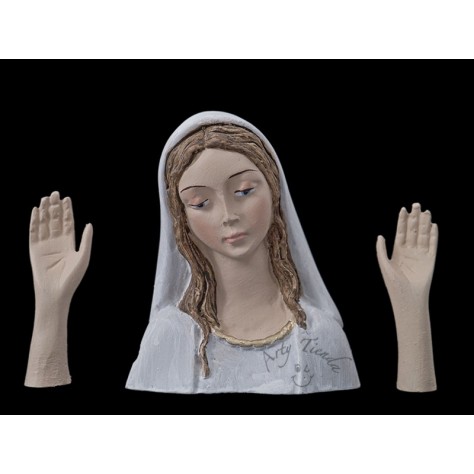 Virgen Milagrosa plana 30 cms en resina nacional