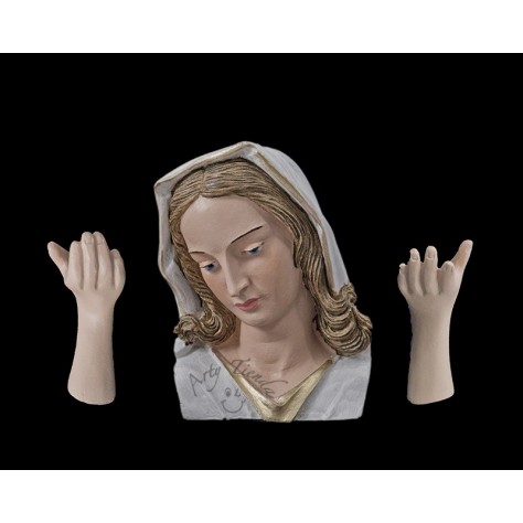 Virgen plana 50 cms en resina nacional