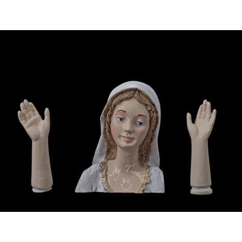Virgen trenza en resina nacional