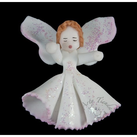Prendedor ángel en porcelanicron
