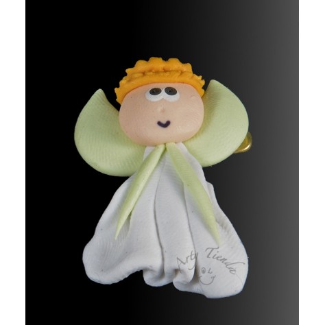 Prendedor ángel en porcelanicron