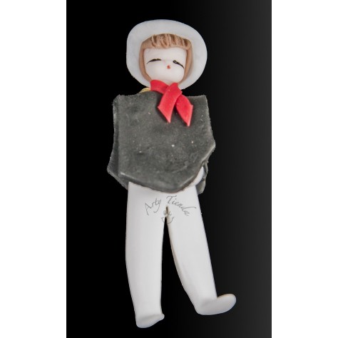Prendedor campesino en porcelanicron