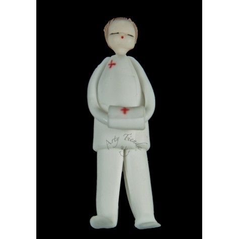 Prendedor enfermero en porcelanicron
