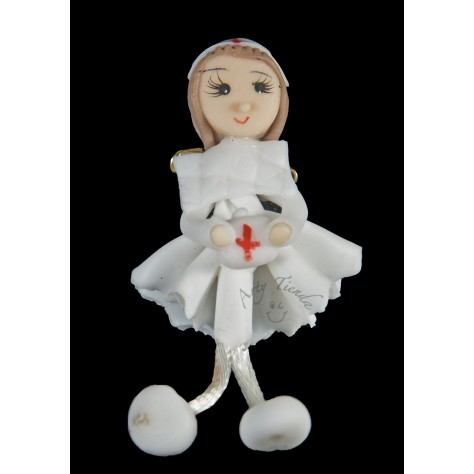 Prendedor enfermera en porcelanicron