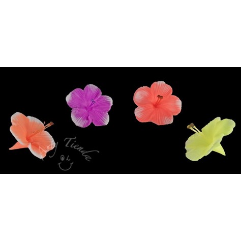 Flores color punta blanca en porcelanicron