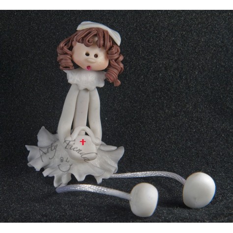 Muñeca enfermera patas largas en porcelanicron