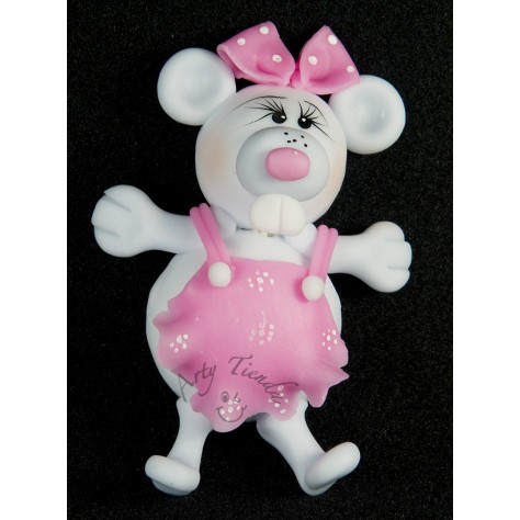Aplique ratona en porcelanicron