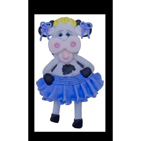 Aplique vaca en porcelanicron