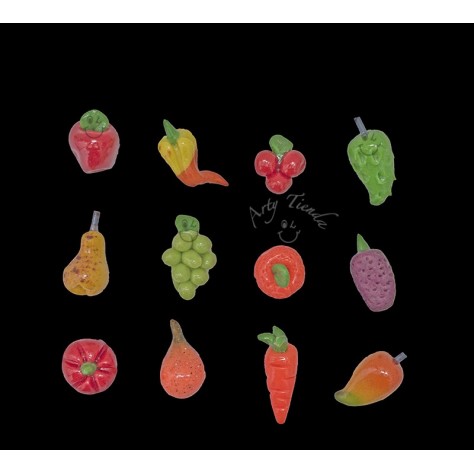 Frutas por doce unidades en porcelanicron