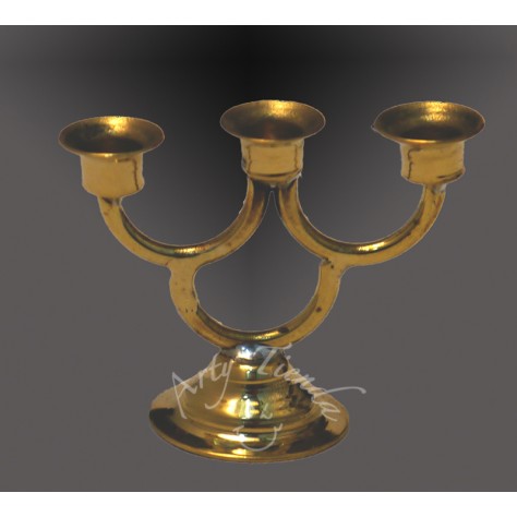 Bronce candelero tres luces 2