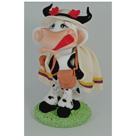 Vaca parada tipica en porcelanicron