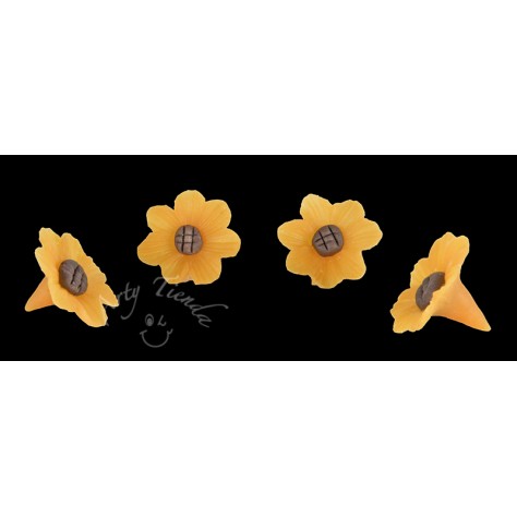 Flores girasol en porcelanicron