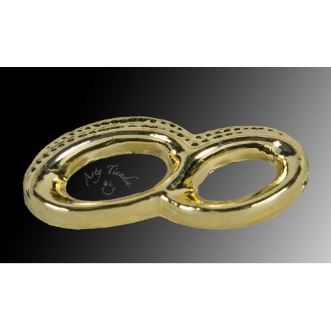 Argollas doradas aplique en plástico