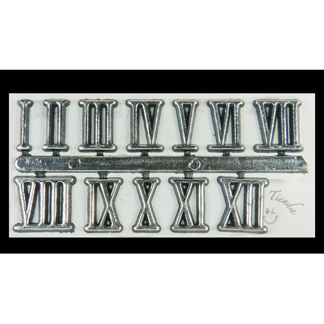 Números romanos plata pequeños