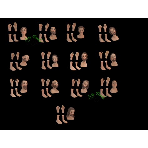 Ultima cena 20 cms de alto por 13 figuras Res Italiana