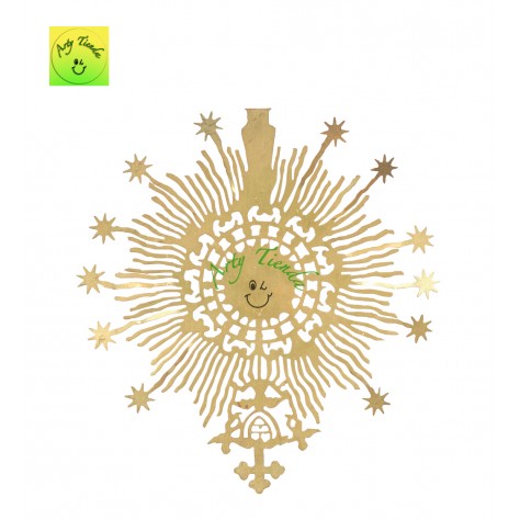 Aureola Custodia (Esplandor) en lámina de bronce.