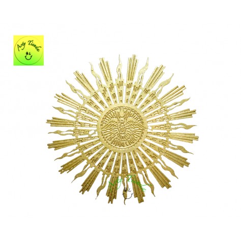 Aureola Espiritu Santo en lámina de bronce.