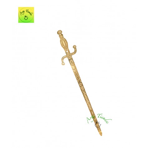 Aureola espada en lámina de bronce.