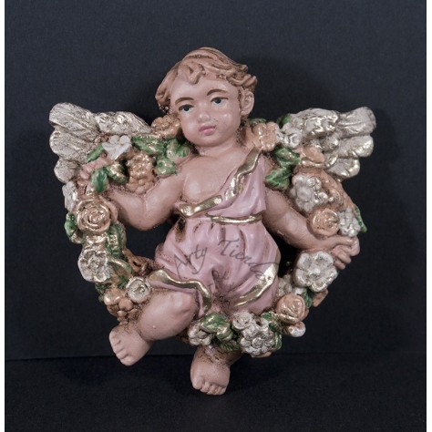 Angel abundancia aplique pequeño en fibromadera