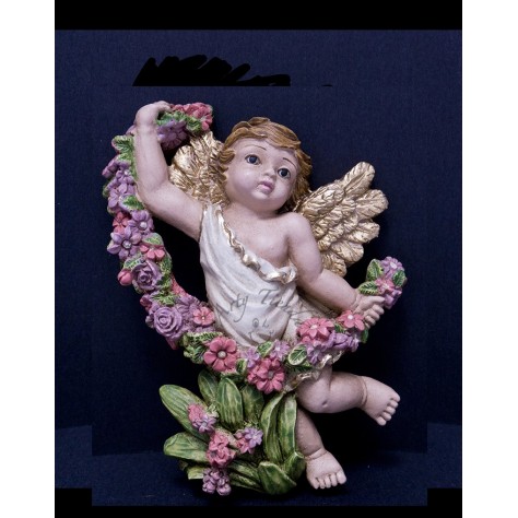 Angel abundancia aplique pequeño en fibromadera