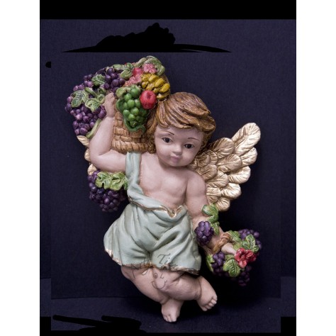 Angel abundancia aplique pequeño en fibromadera