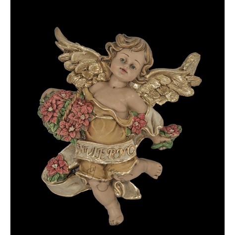 Angel estaciones invierno aplique en fibromadera
