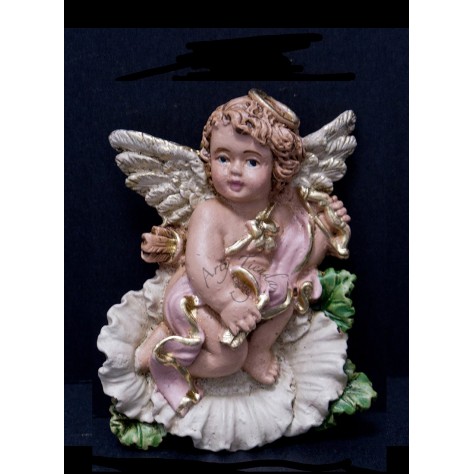 Angel flor aplique pequeño en fibromadera