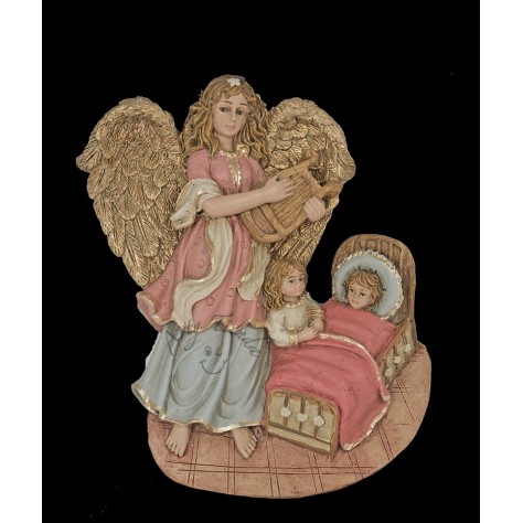 Angel de la guarda aplique en fibromadera