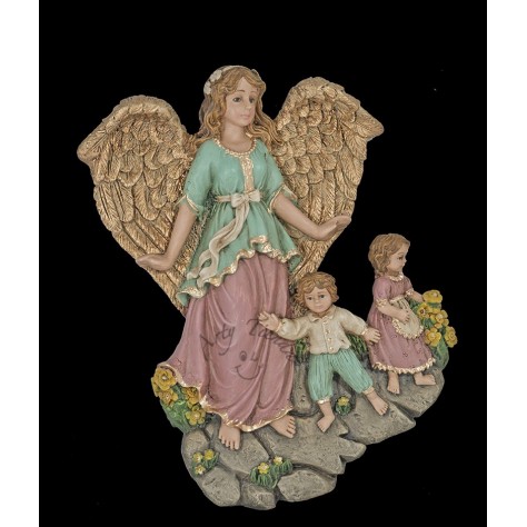 Angel de la guarda aplique en fibromadera