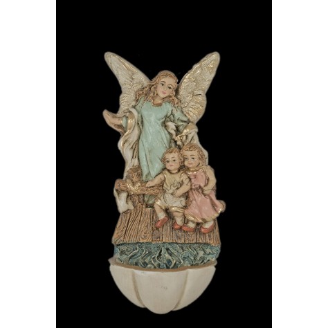 Angel de la guarda pila aplique en fibromadera