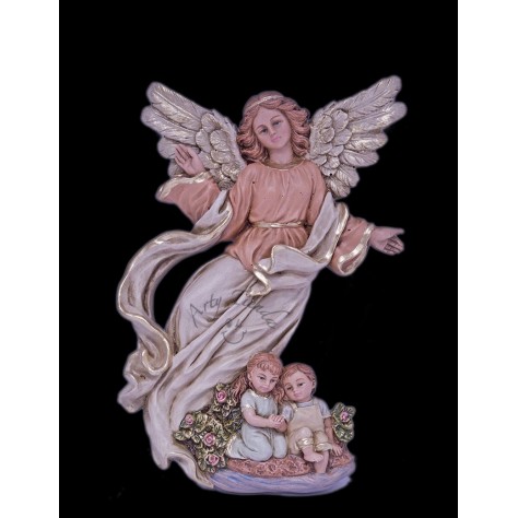 Angel de la guarda aplique grande en fibromadera