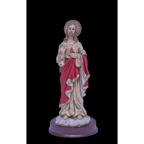 Sagrado corazón de Jesús bulto en fibromadera