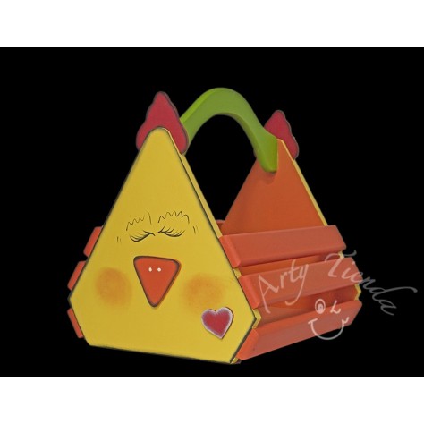 Country canasta para huevos en MDF