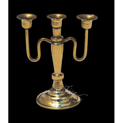 Bronce candelabro por 3 luces