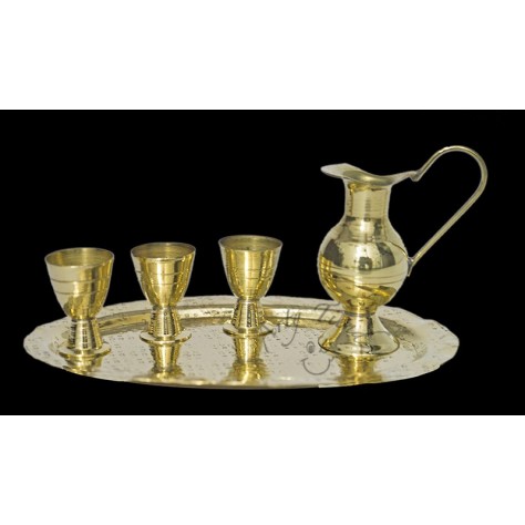Bronce juego de vino por 5 unidades