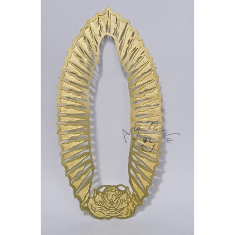 Aureola Guadalupe en lámina de bronce.